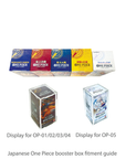 Press Fit Acrylic Display Case for Japanese One Piece OP-01/02/03/04 Booster Box