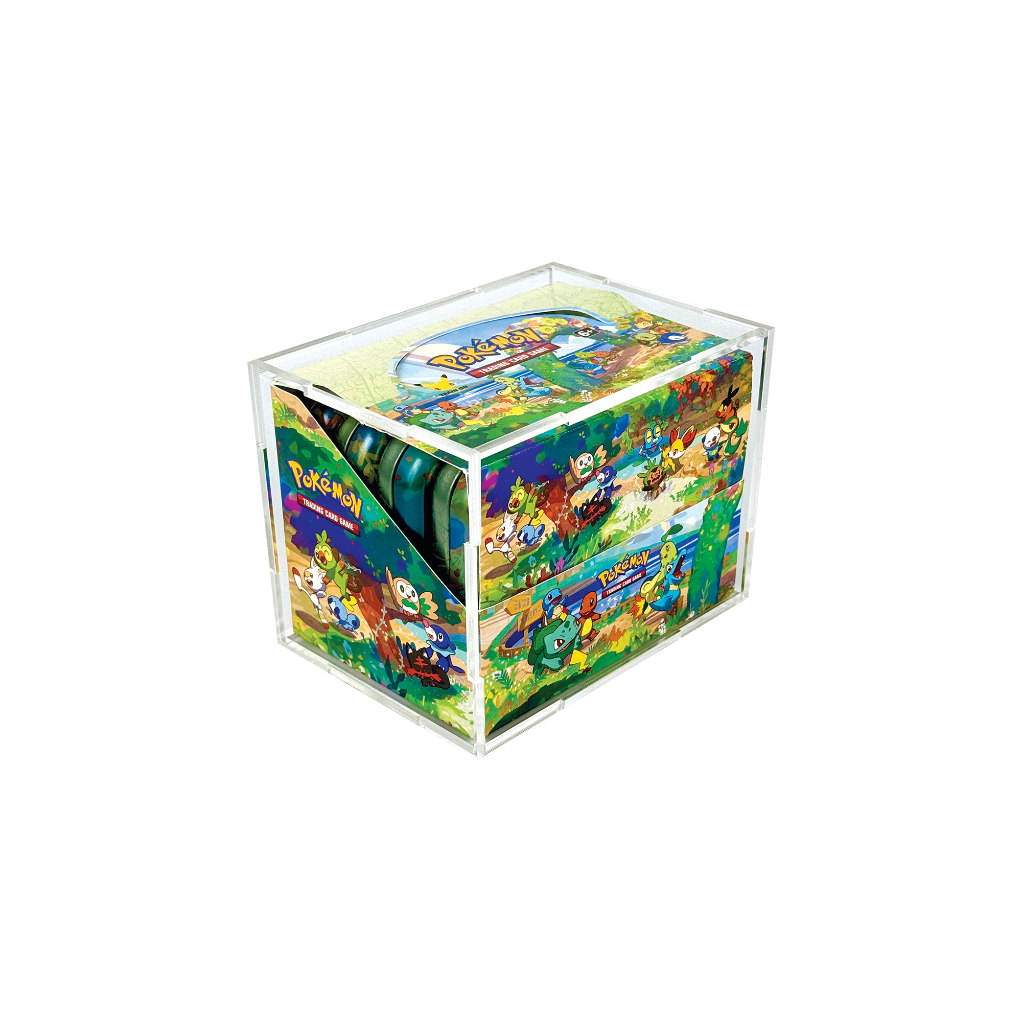 acrylic display case for trading cards Acrylic Display Case for Pokemon Mini tin (Retail Case 8 tins) – Daedalus TCG