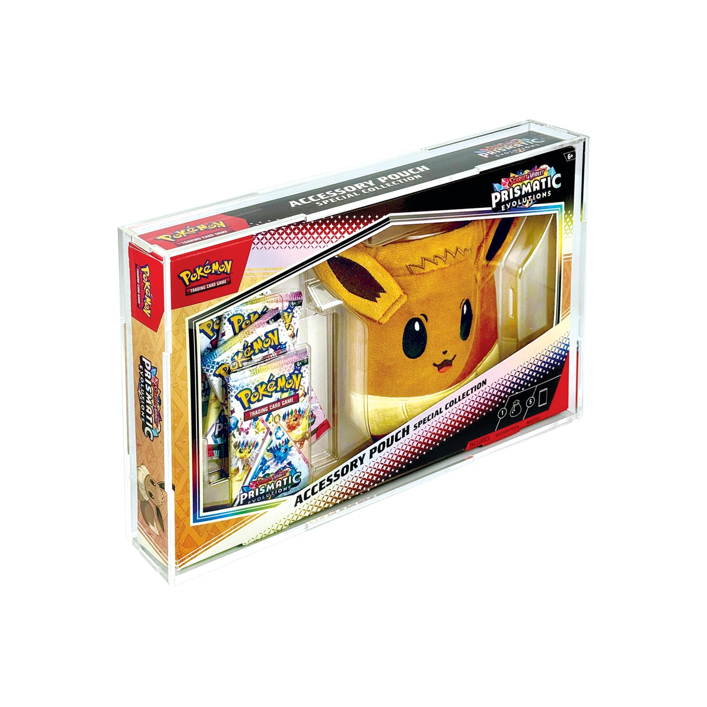 Acrylic Display Case for Prismatic Evolutions Accessory Pouch