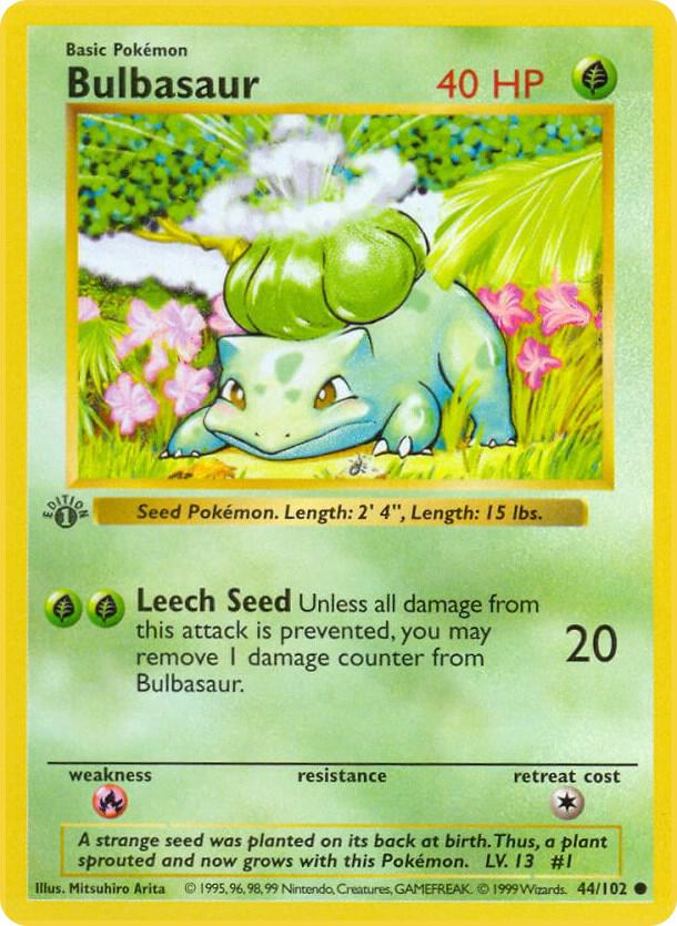 Bulbasaur — Base Set (Shadowless)