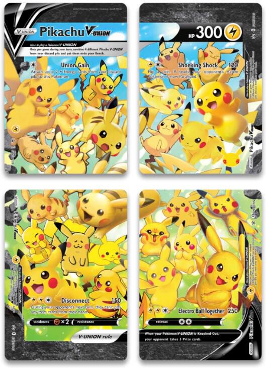 Pikachu V-Union [Set of 4] — SWSH: Sword &amp; Shield Promo Cards