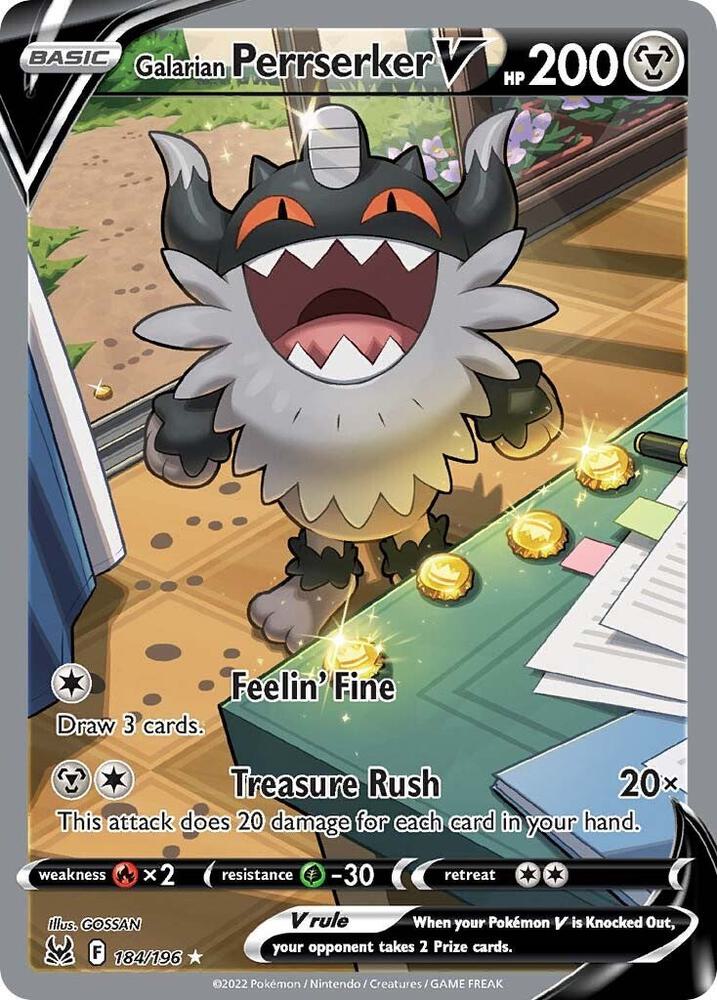 Galarian Perrserker V (Alternate Full Art) — SWSH11: Lost Origin