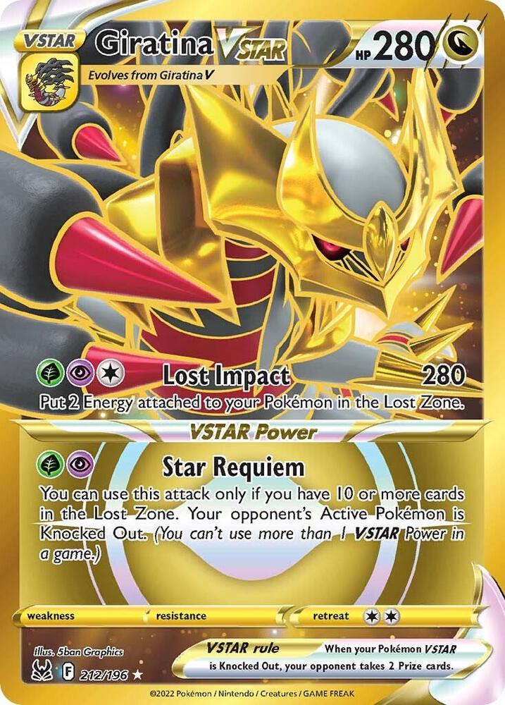 Giratina VSTAR (212) (Secret) — SWSH11: Lost Origin