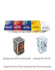 Press Fit Acrylic Display Case for Japanese One Piece OP-05/06/07 EB-01 / EB-02 / EB-03
