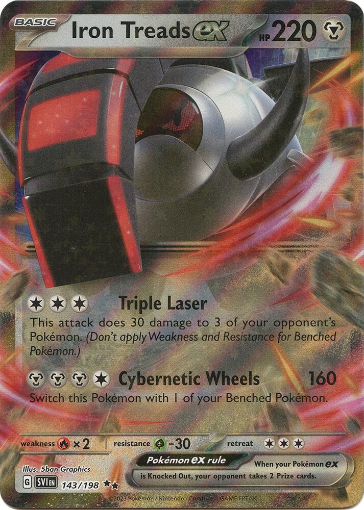 Iron Treads ex - 143/198 — SV01: Scarlet &amp; Violet Base Set