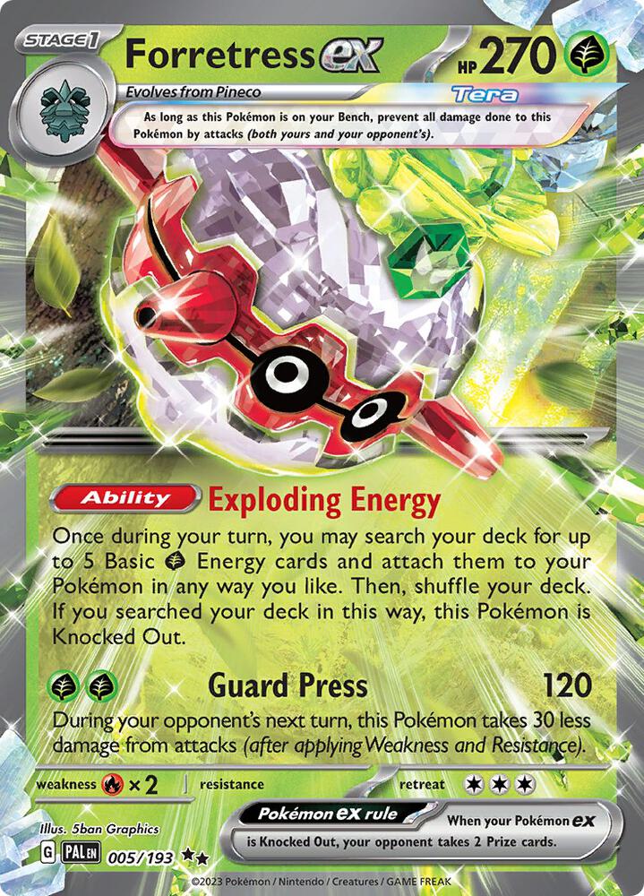 Forretress ex - 005/193 — SV02: Paldea Evolved