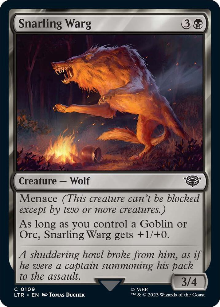 Snarling Warg — Universes Beyond: The Lord of the Rings: Tales of Middle-earth