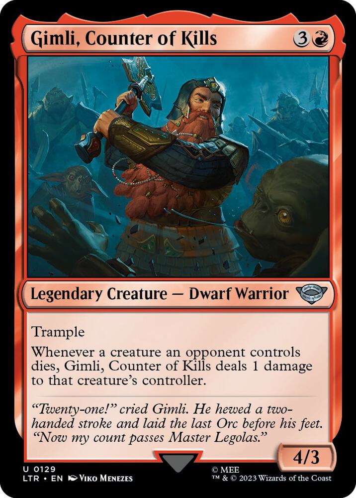 Gimli, Counter of Kills — Universes Beyond: The Lord of the Rings: Tales of Middle-earth