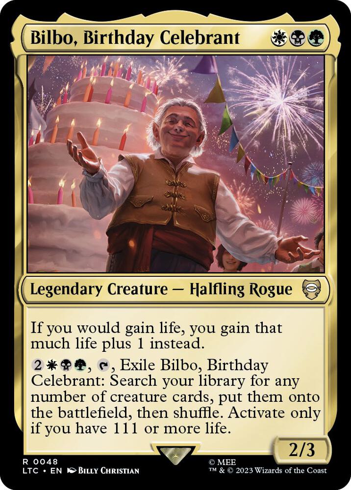 Bilbo, Birthday Celebrant — Commander: The Lord of the Rings: Tales of Middle-earth