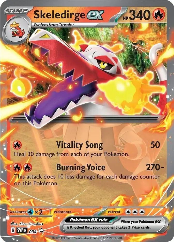 Skeledirge ex - 034 — SV: Scarlet &amp; Violet Promo Cards