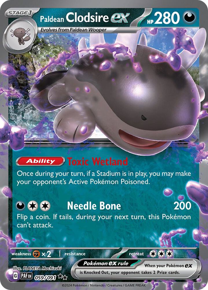 Paldean Clodsire ex - 059/091 — SV: Paldean Fates