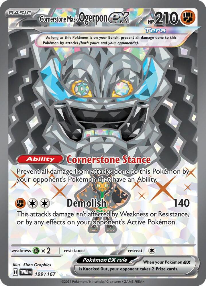 Cornerstone Mask Ogerpon ex - 199/167 — SV06: Twilight Masquerade