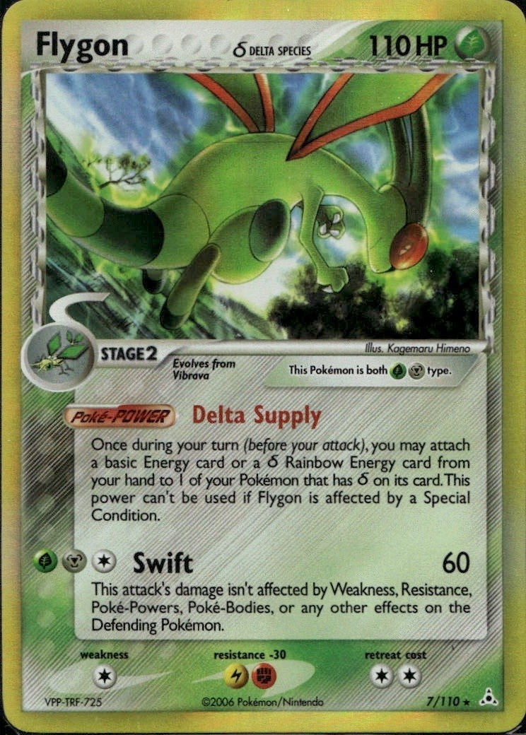 Flygon (Delta Species) Holofoil Holo Rare Holon Phantoms 7/110 LP