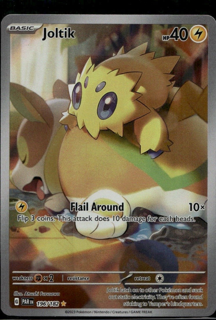 Joltik - 196/182 Holofoil Illustration Rare SV04: Paradox Rift 196/182 NM