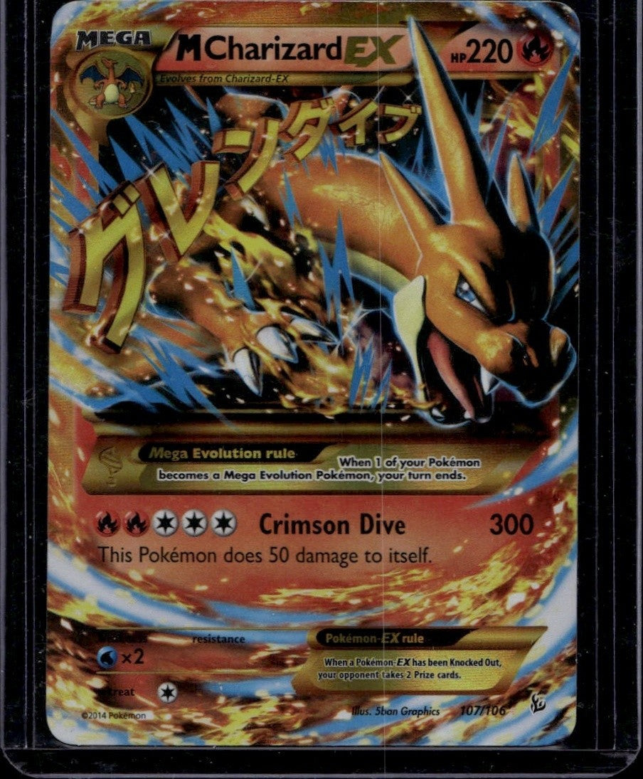 M Charizard EX (Y) (Secret) Holofoil Secret Rare XY - Flashfire 107/106 LP