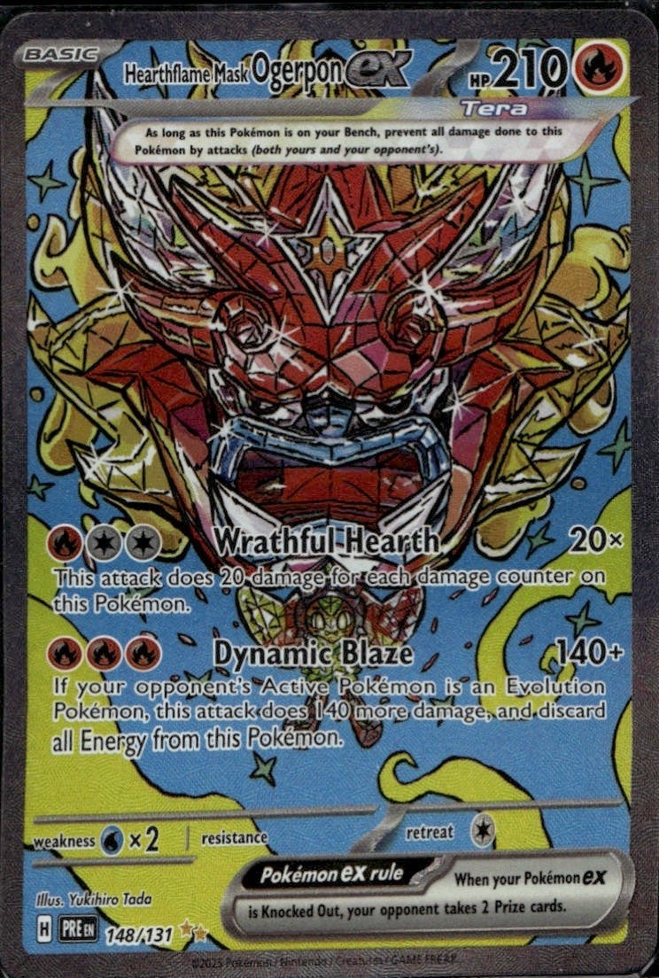Hearthflame Mask Ogerpon ex - 148/131 Holofoil SV: Prismatic Evolutions 148/131