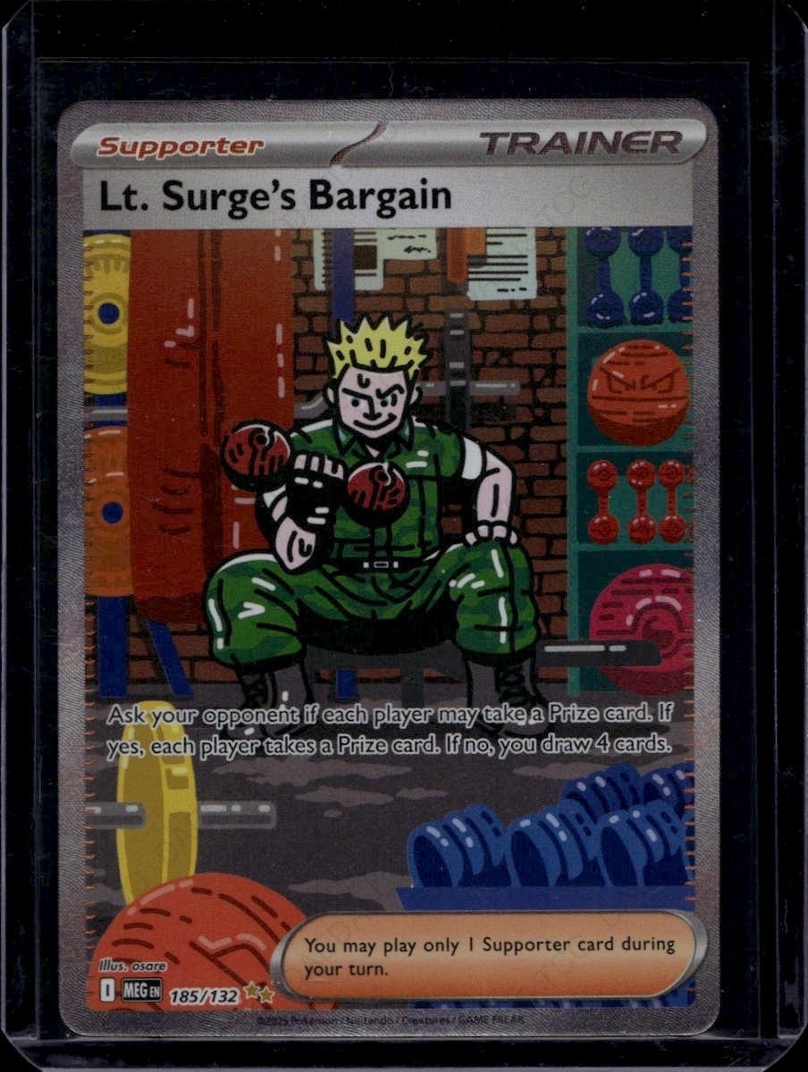 Lt. Surge's Bargain - 185/132 Holofoil ME01: Mega Evolution 185/132 NM