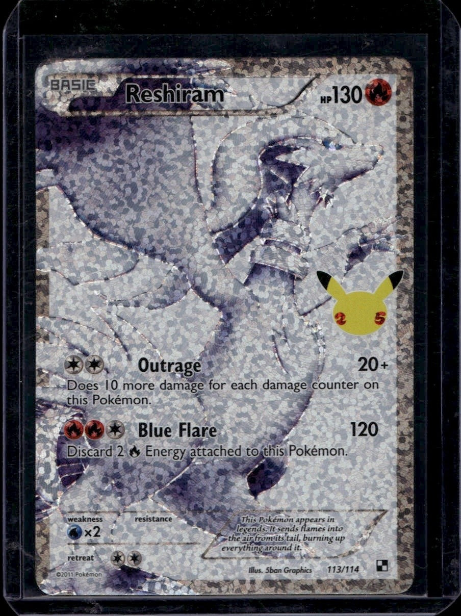 Reshiram Holofoil Classic Collection Celebrations: Classic Collection 113/114 NM