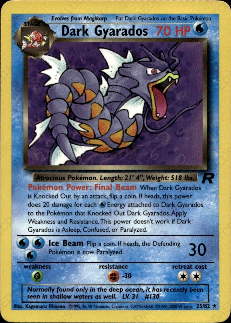 Dark Gyarados (25) Rare Team Rocket 25/82 NM