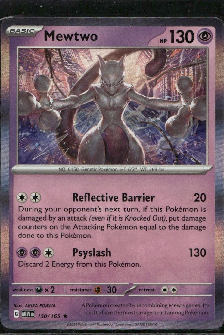 Mewtwo Holofoil Rare SV: Scarlet & Violet 151 150/165 NM