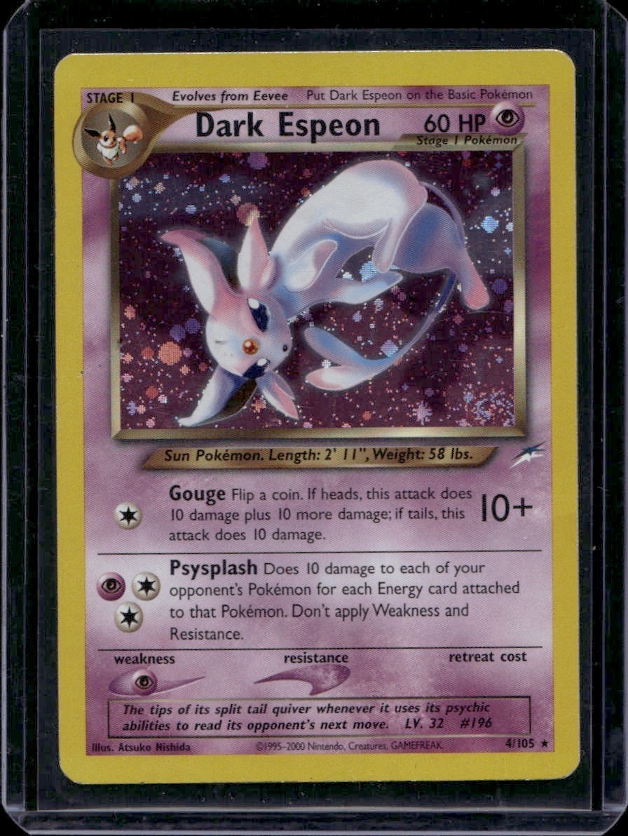 Dark Espeon Unlimited Holofoil Holo Rare Neo Destiny 004/105 LP