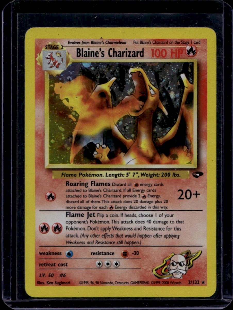 Blaine's Charizard Unlimited Holofoil Gym Challenge 002/132 LP