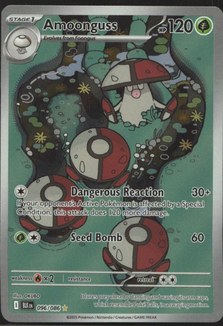 Amoonguss - 096/086 Holofoil Illustration Rare SV: Black Bolt 096/086 NM