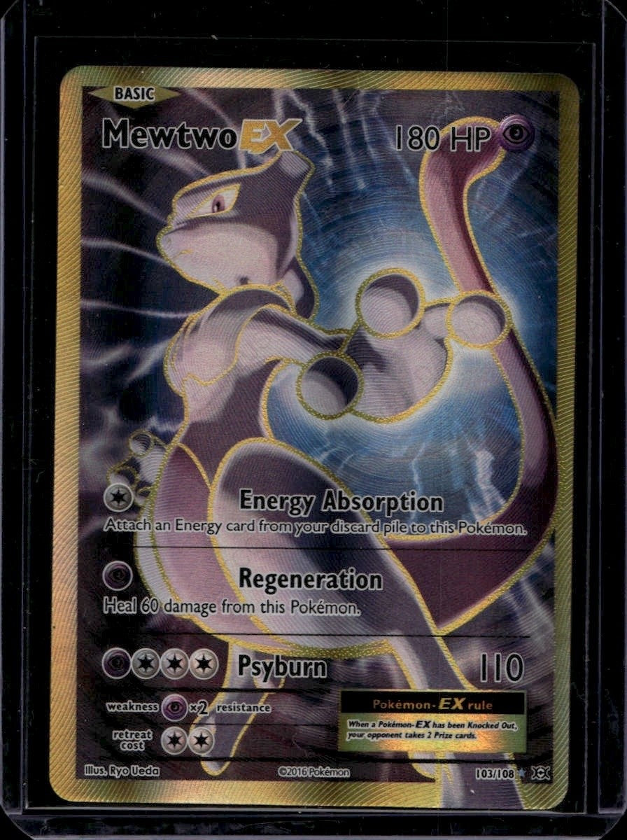 Mewtwo EX (Full Art) Holofoil Ultra Rare XY - Evolutions 103/108 NM