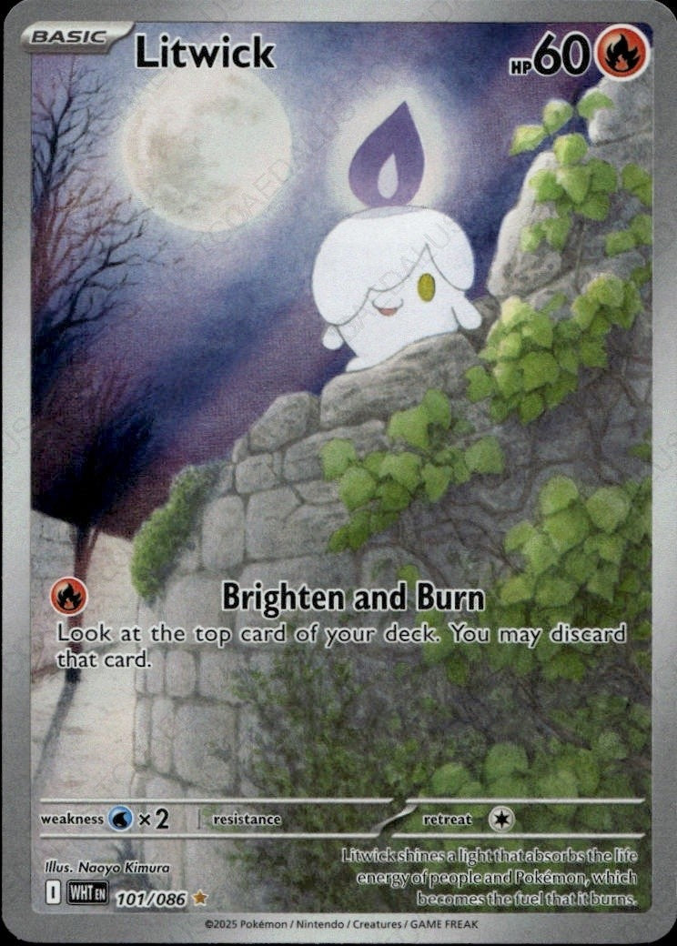 Litwick - Illustration Rare SV: White Flare 101/086 NM