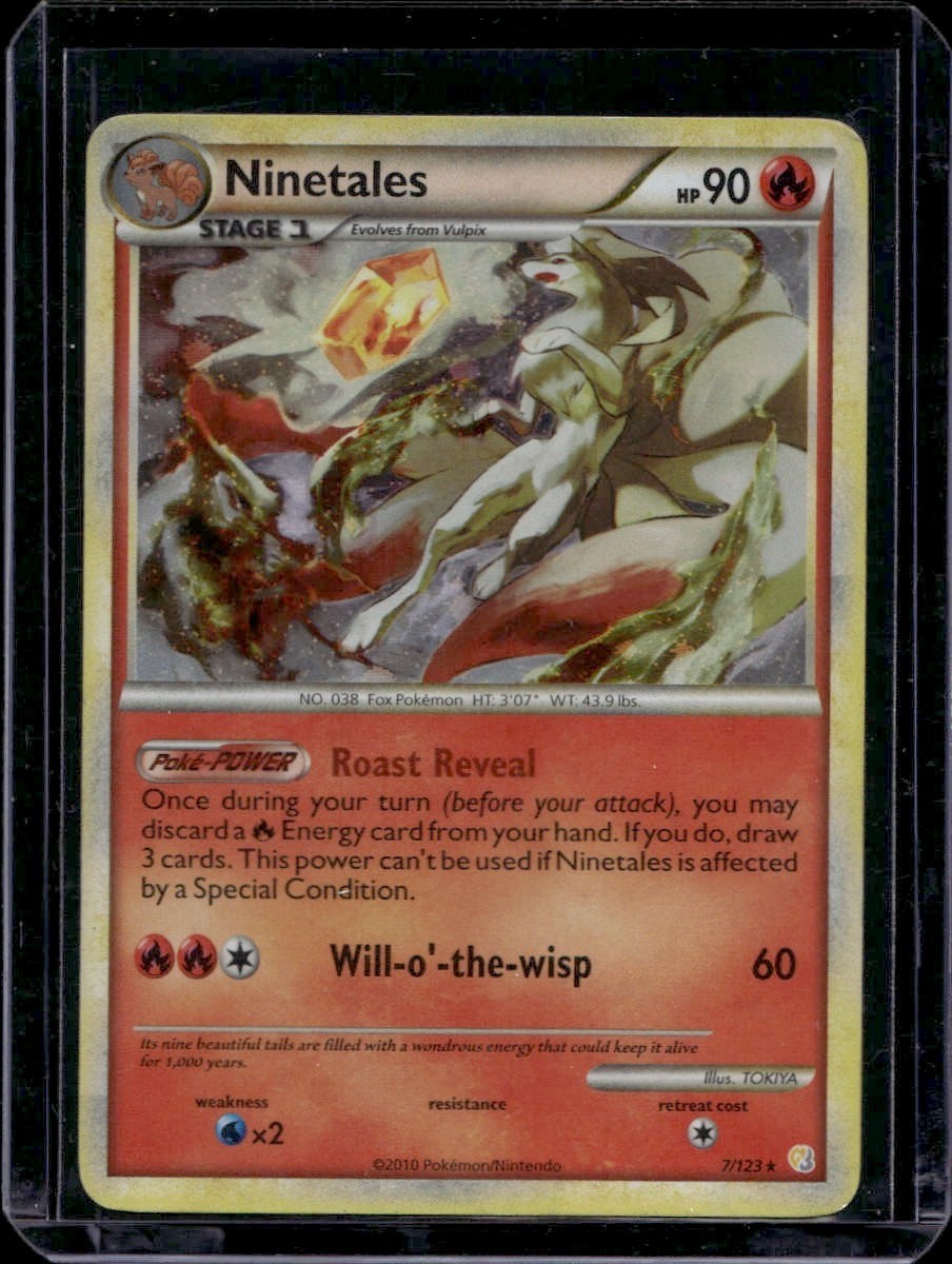 Ninetales Holofoil Holo Rare HeartGold SoulSilver 7/123 NM