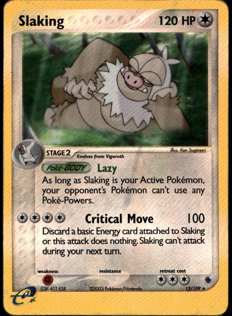 Slaking Reverse Holofoil Holo Rare Ruby and Sapphire 12/109 MP