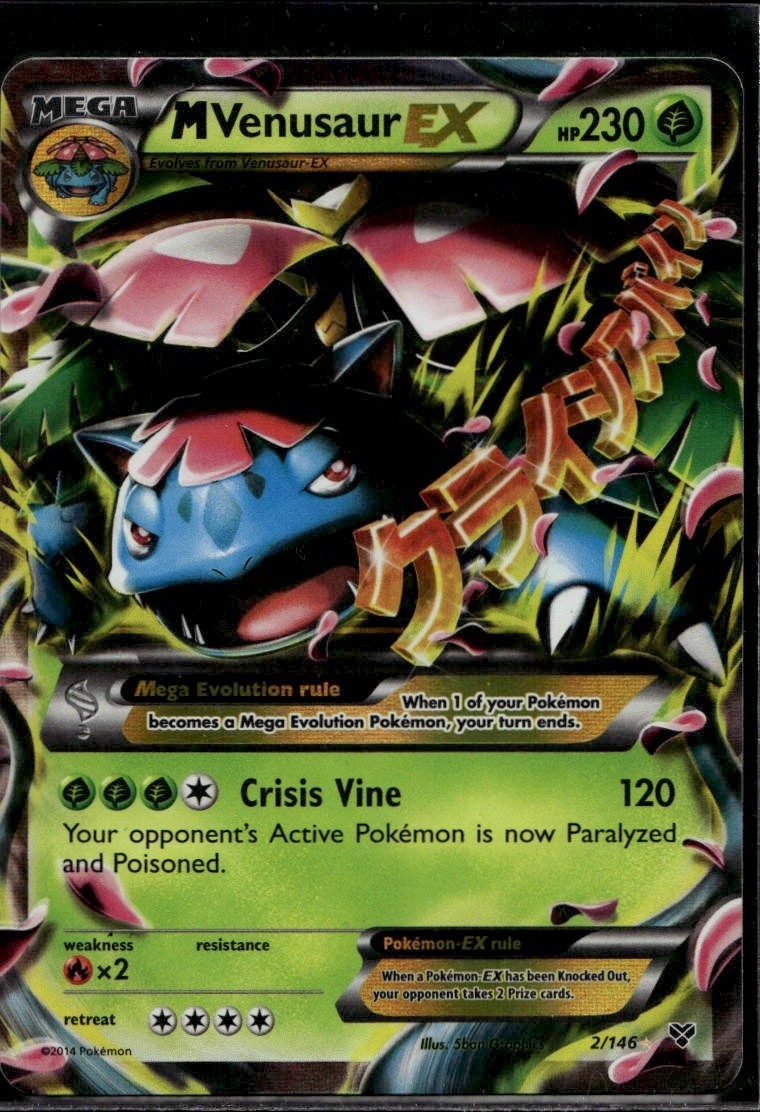 M Venusaur EX Holofoil Ultra Rare XY Base Set 2/146 LP