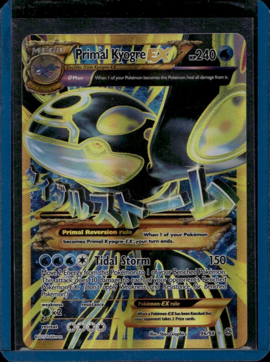 Primal Kyogre EX (Shiny Full Art) Ultra Rare XY - Ancient Origins 96/98 LP