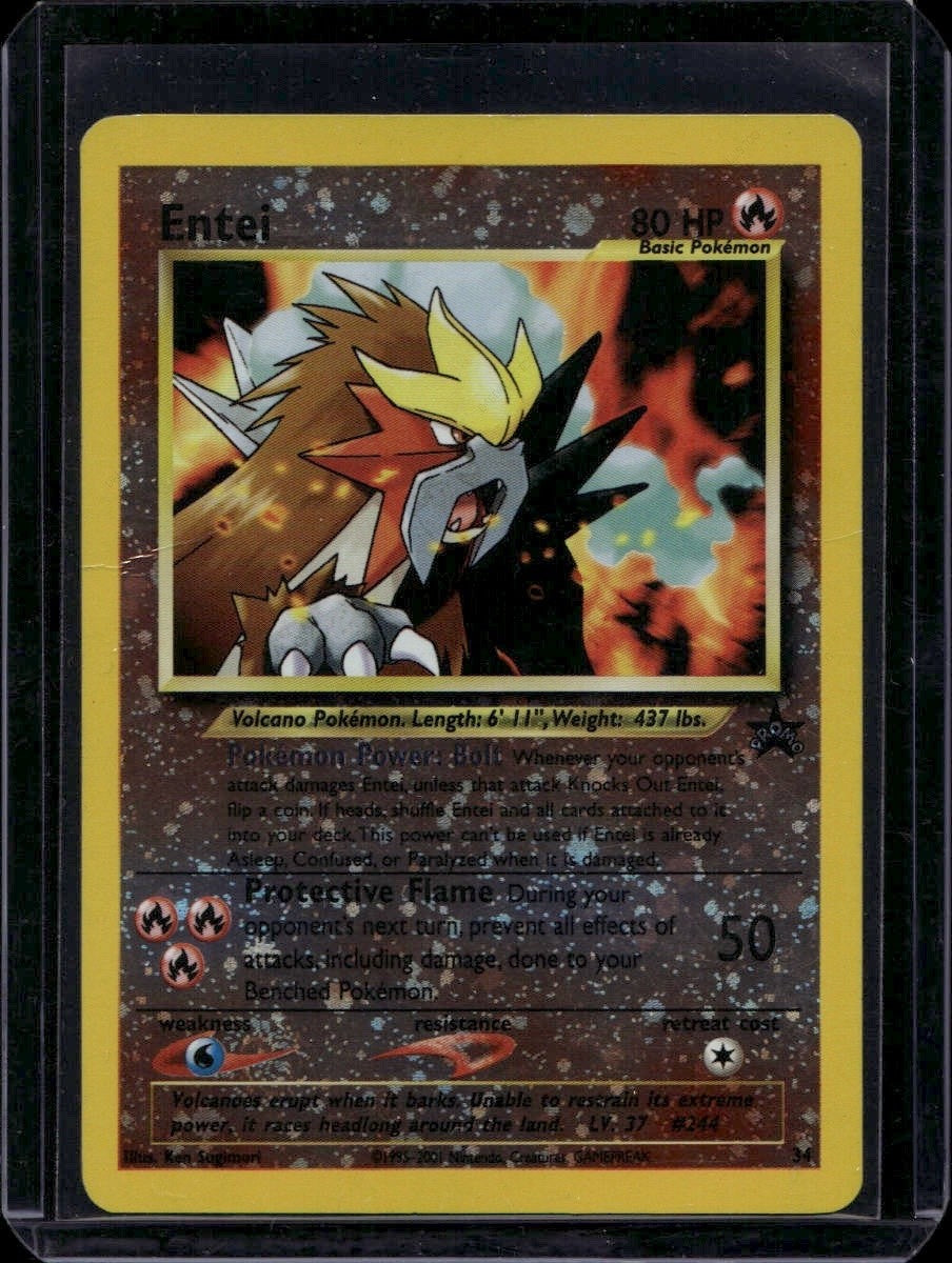 Entei Reverse Holofoil Promo WoTC Promo 34/53 LP