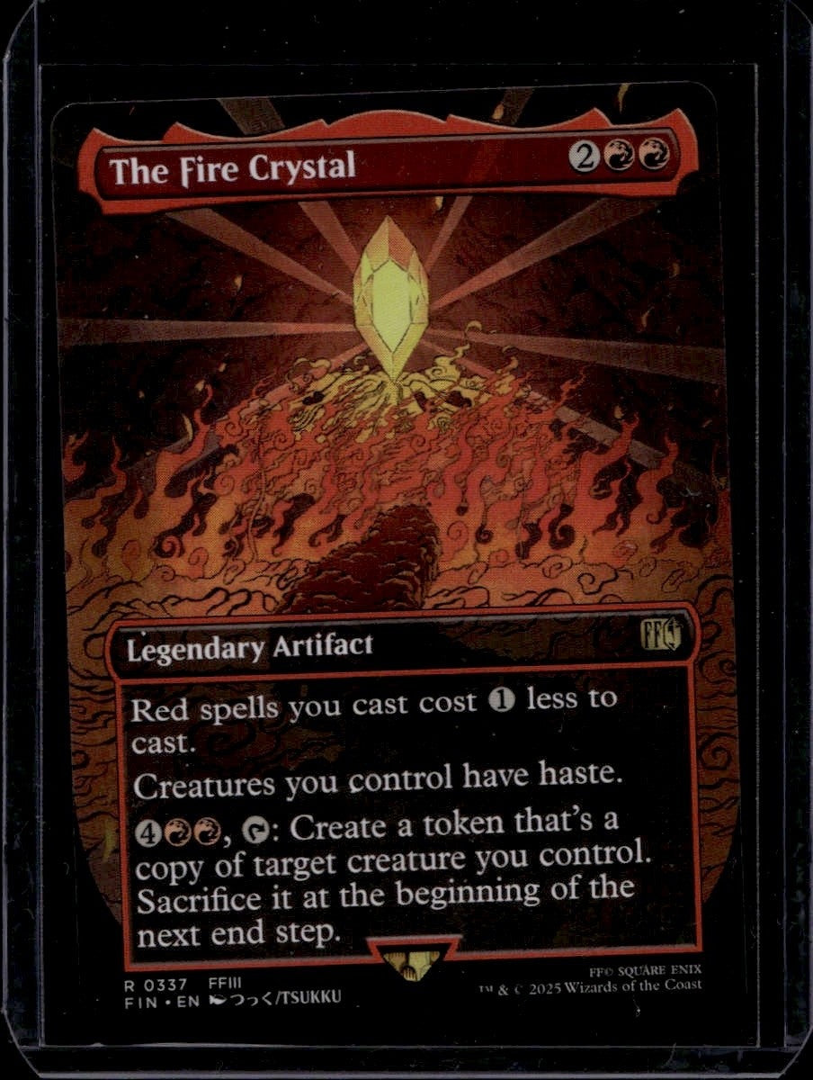 The Fire Crystal (Borderless) R FINAL FANTASY 337 NM