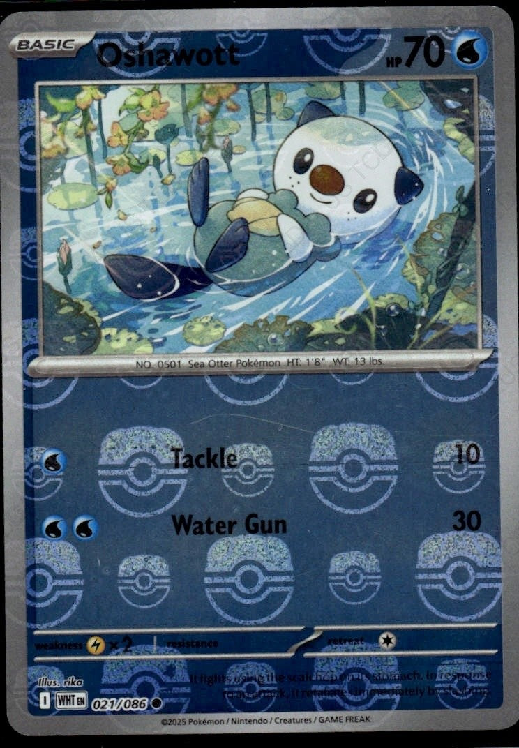 Oshawott (Master Ball Pattern) Common SV: White Flare 021/086 NM