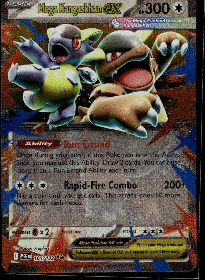 Mega Kangaskhan ex - 104/132 Holofoil ME01: Mega Evolution 104/132 NM