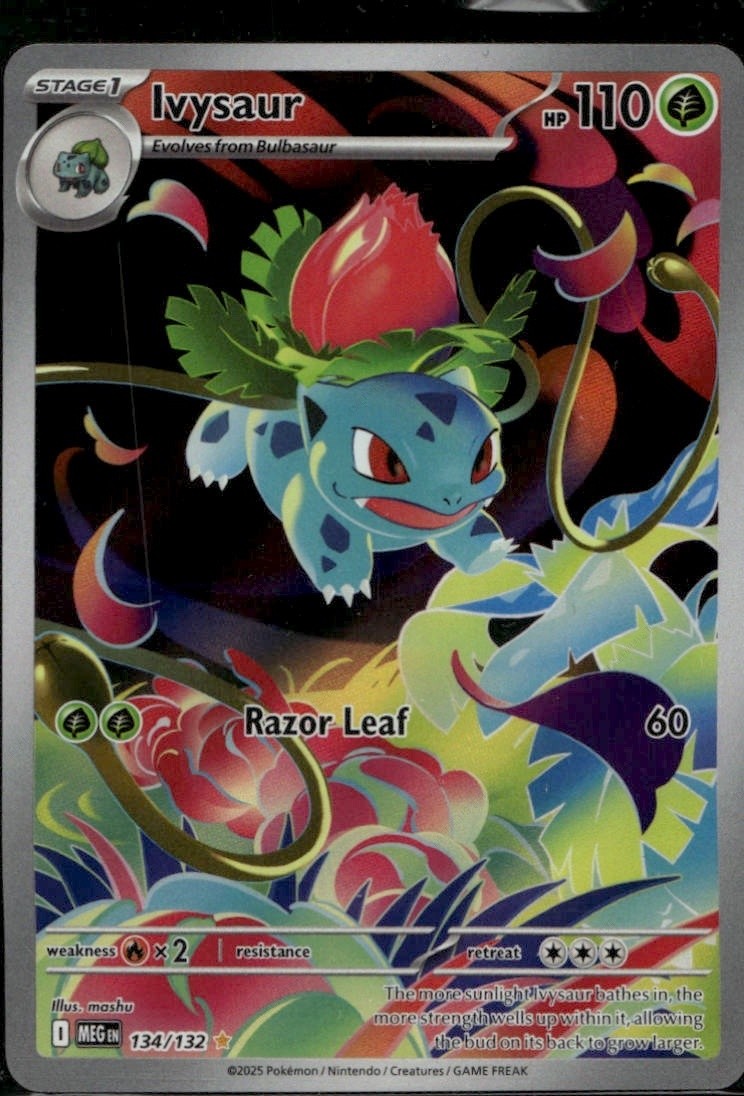 Ivysaur - 134/132 Holofoil Illustration Rare ME01: Mega Evolution 134/132 NM