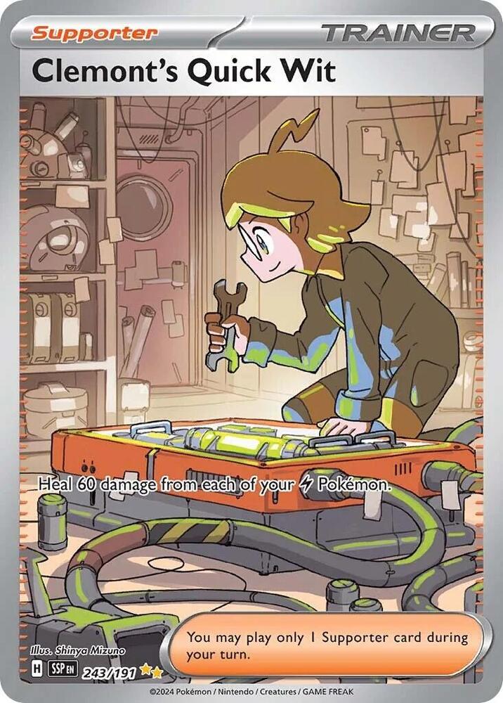 Clemont's Quick Wit - 243/191 — SV08: Surging Sparks