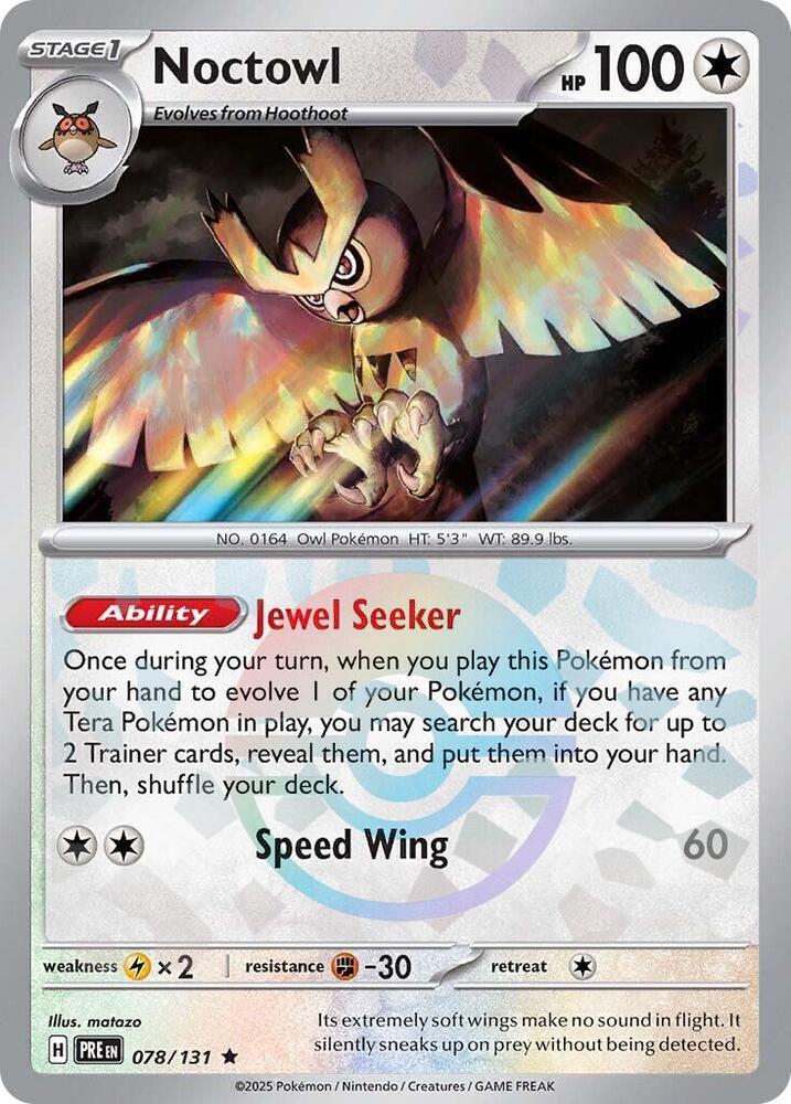 Noctowl (Poke Ball Pattern) — SV: Prismatic Evolutions