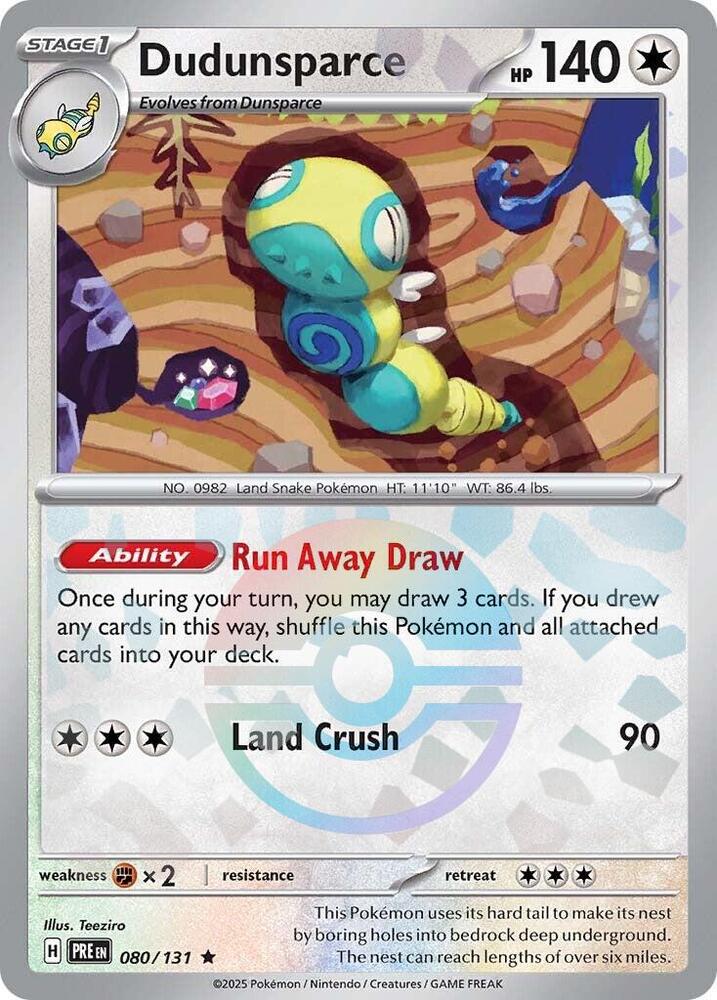 Dudunsparce (Poke Ball Pattern) — SV: Prismatic Evolutions