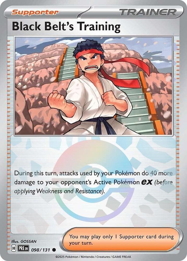 Black Belt's Training - 098/131 (Poke Ball Pattern) — SV: Prismatic Evolutions