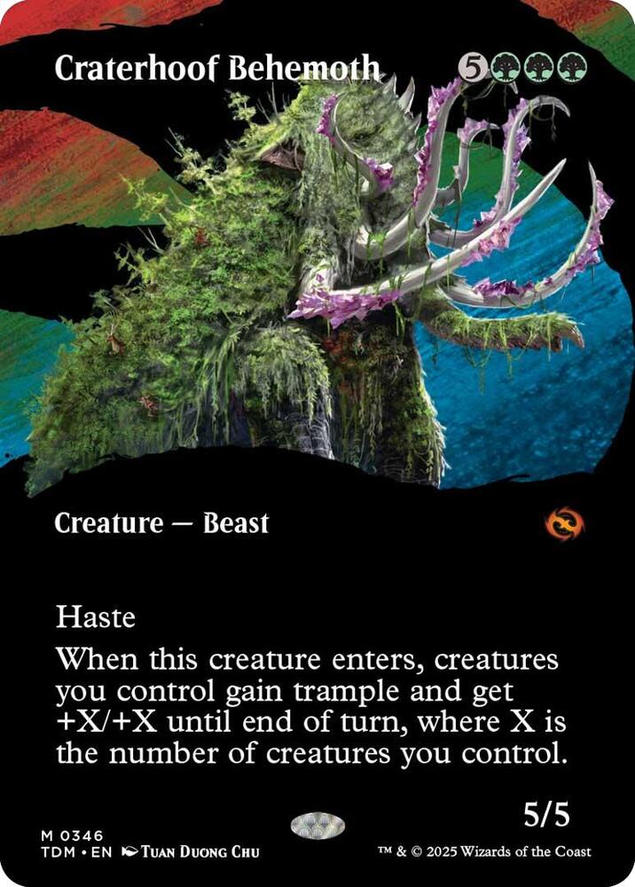 Craterhoof Behemoth (Borderless) — Tarkir: Dragonstorm