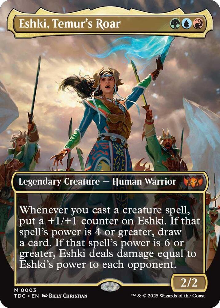 Eshki, Temur's Roar (Borderless) — Commander: Tarkir: Dragonstorm
