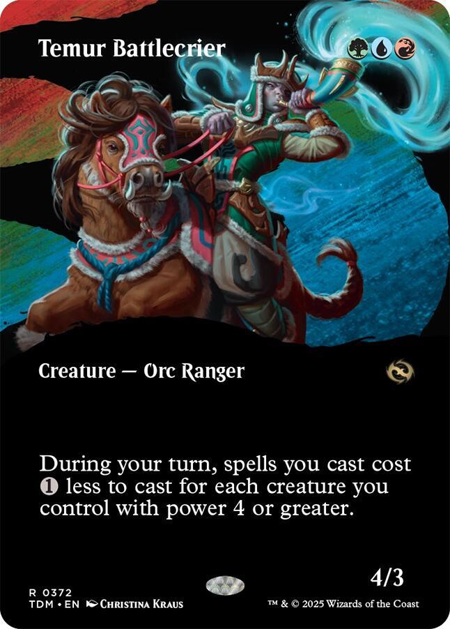 Temur Battlecrier (Borderless) — Tarkir: Dragonstorm