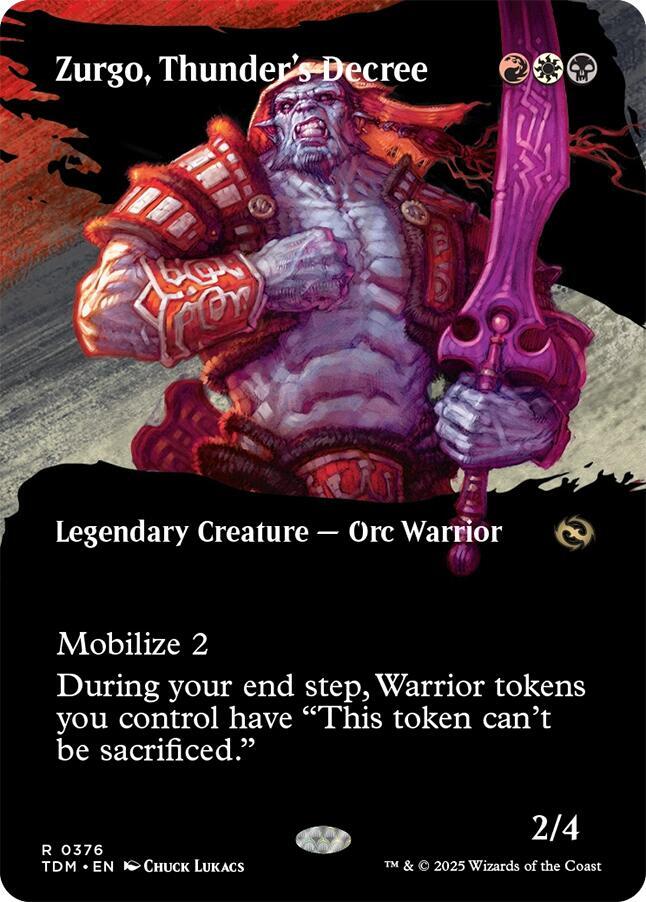 Zurgo, Thunder's Decree (Borderless) — Tarkir: Dragonstorm