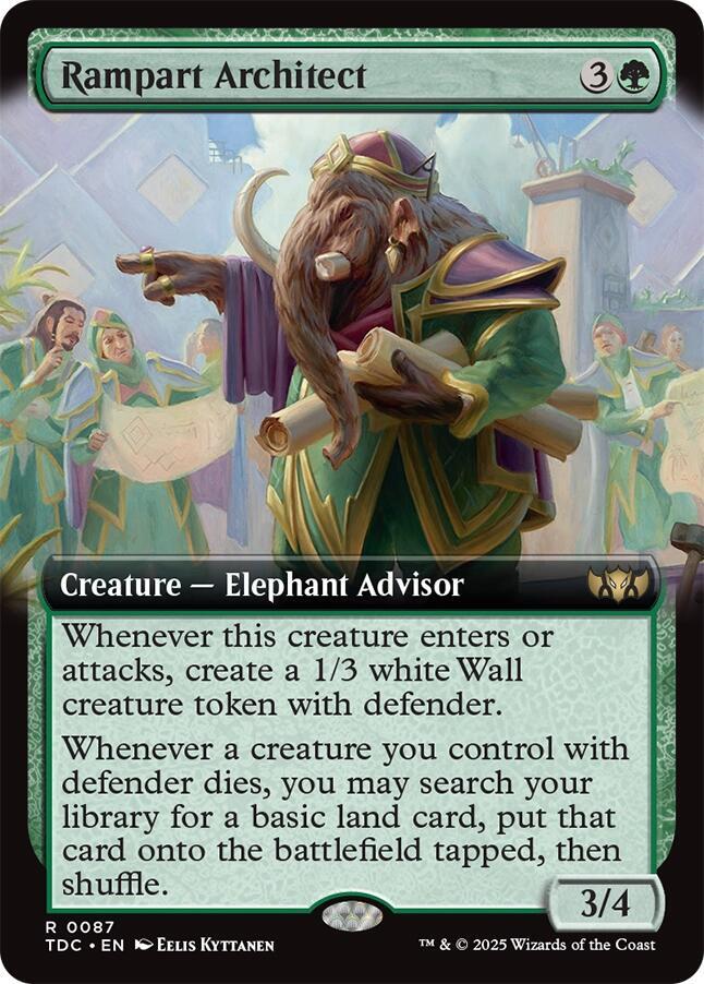 Rampart Architect (Extended Art) — Commander: Tarkir: Dragonstorm