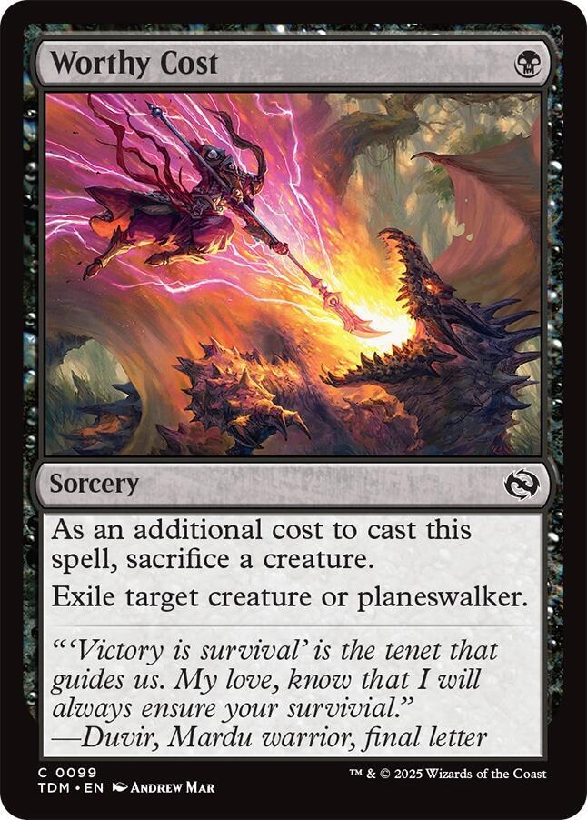 Worthy Cost — Tarkir: Dragonstorm