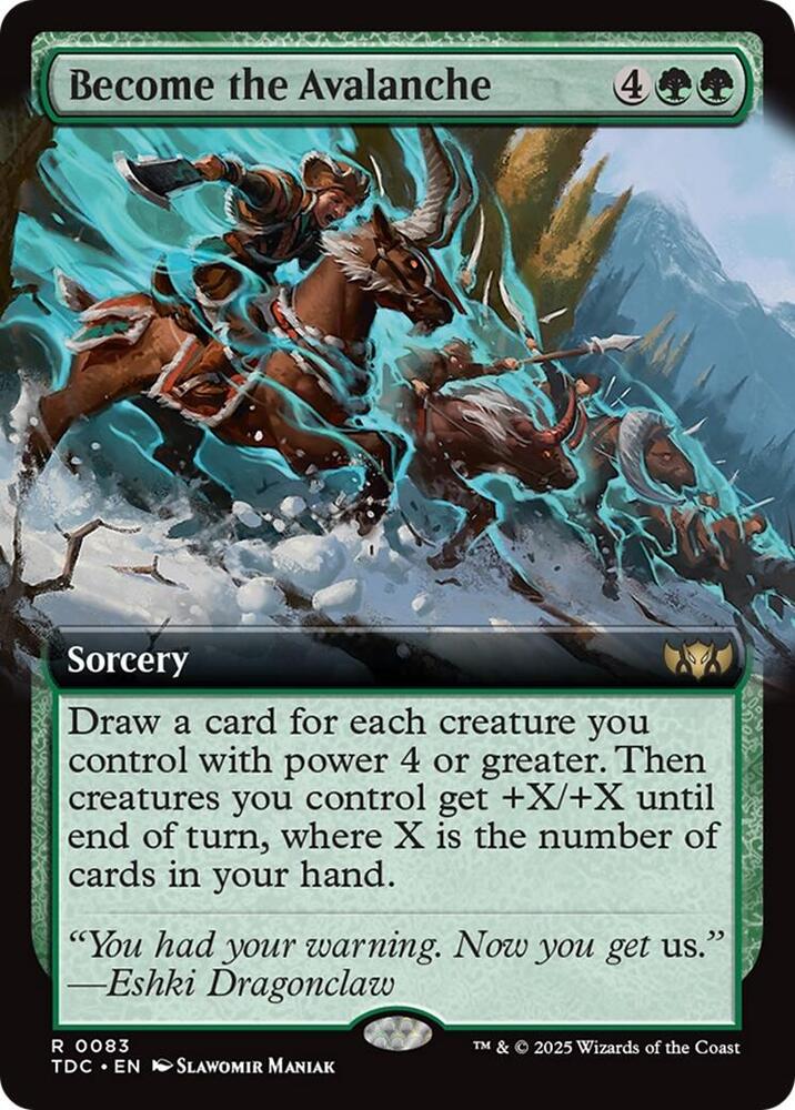 Become the Avalanche (Extended Art) — Commander: Tarkir: Dragonstorm