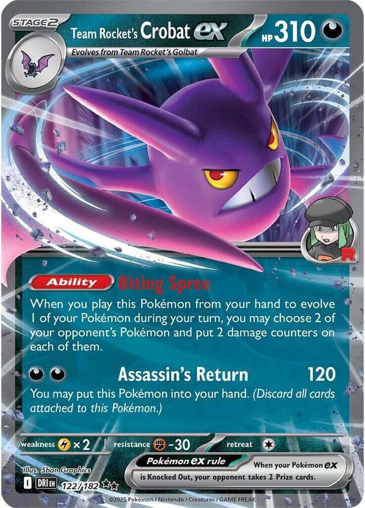 Team Rocket's Crobat ex - 122/182 — SV10: Destined Rivals